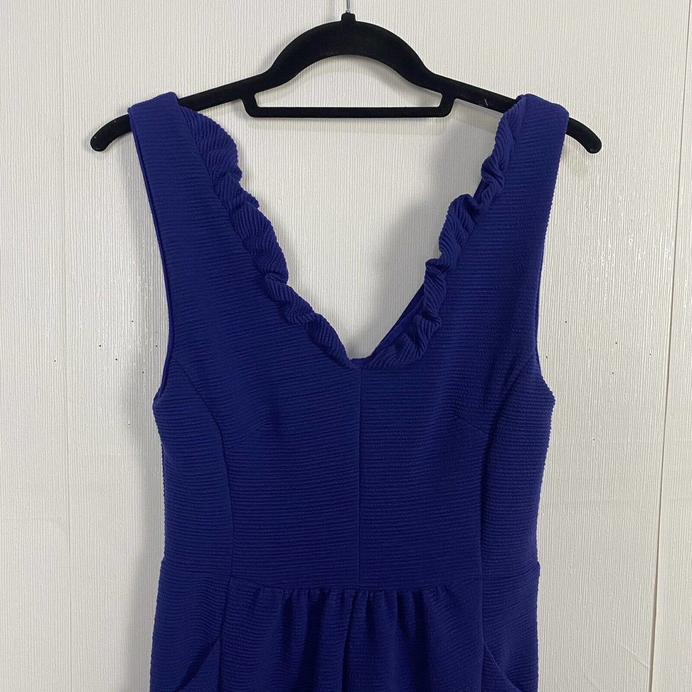 Anthropologie Maeve NWT Blue Ottoman Cocktail Dress Size Petite Small. - Picture 3 of 15